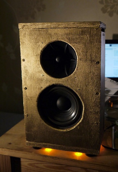 Small photo of finished speaker