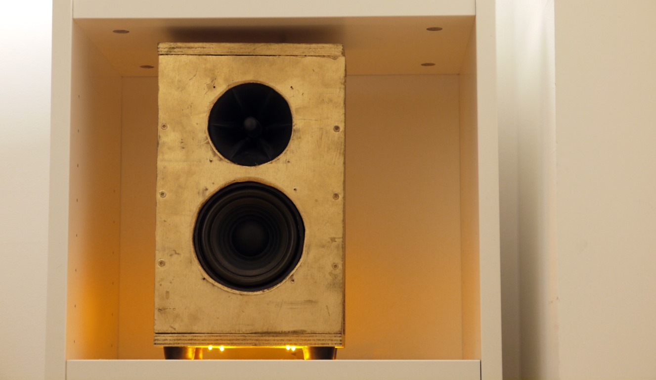 Wider image of finished speaker